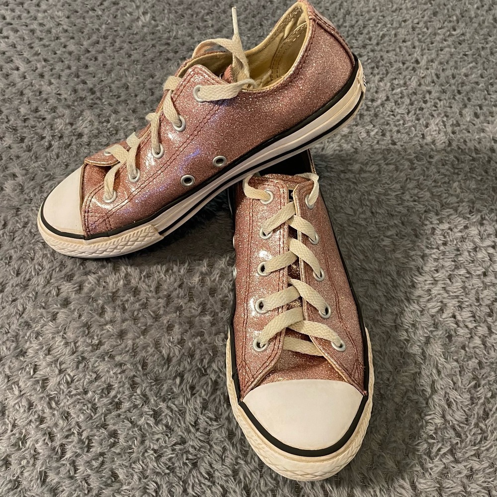 Converse‎ Chuck Taylor All Star Pink Glitter Sneakers Tennis Shoes Youth Size 3